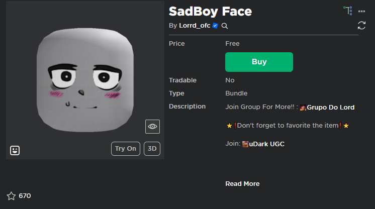 Boy Face - Roblox