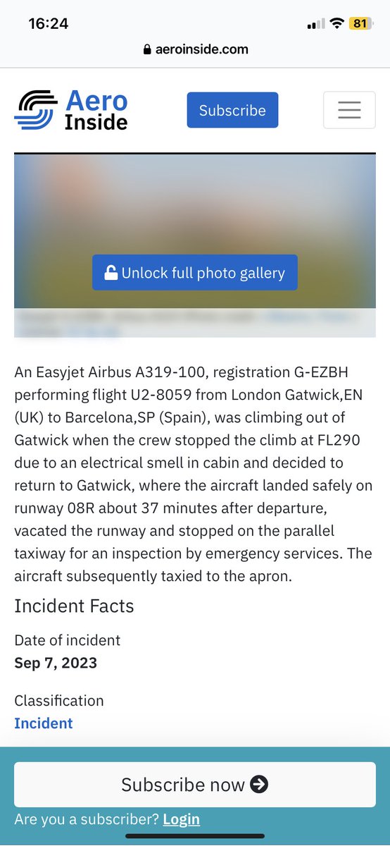 <a href="/easyJet/">easyJet</a> why are you staying that #U28059 returned to LGW due to a passenger issue, when it was clearly a problem with the plane? Do the right thing by your passengers.