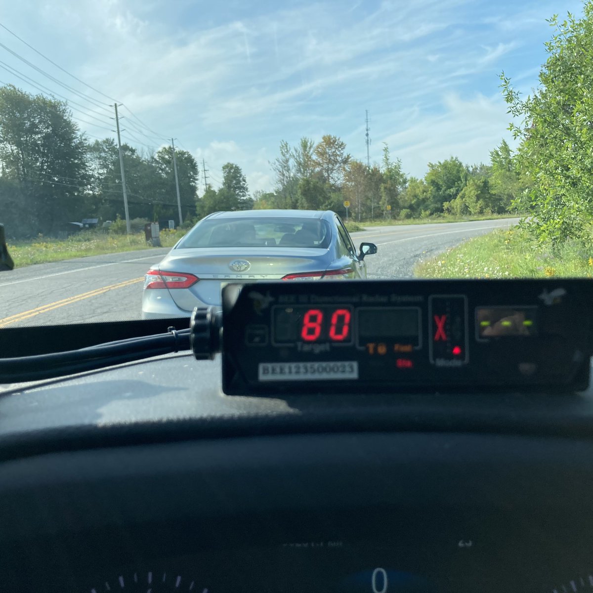 DRPSNorthDiv's tweet photo. North Division traffic conducted traffic enforcement along Reg Rd #50 #Gamebridge. Motorist bypassing construction, please obey the 50 km/hr speed limit. #DurhamVisionZero @TownshipOfBrock @TwpofScugog @twpuxbridge cg https://t.co/F384hLgfNv