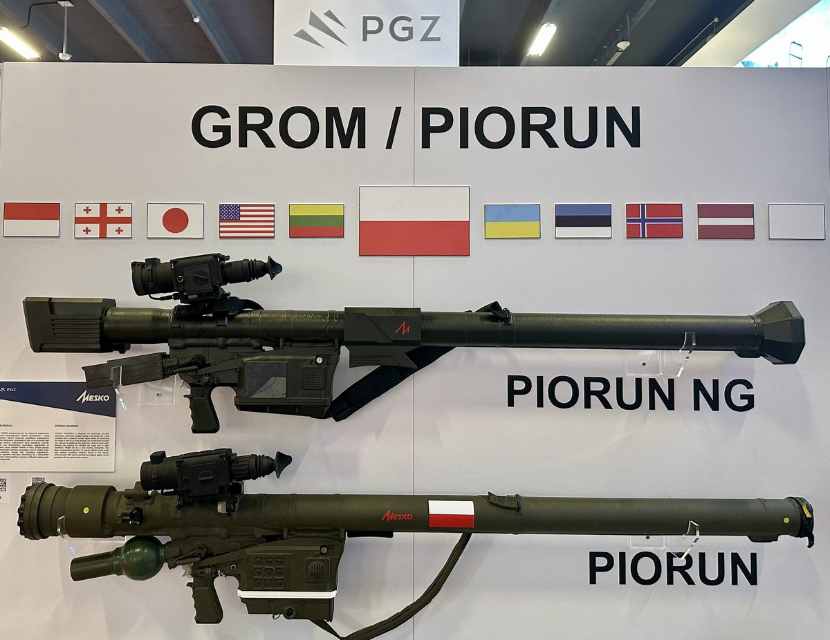 PGZ_MESKO_SA's tweet image. Kolejne kontrakty eksportowe dla #Piorun w wersji MANPADS podczas targów #MSPO2023. Spółka zawarła umowę na dostawy zestawów dla jednego z krajów bałkańskich oraz kolejną, dla użytkownika bałtyckiego. Dostawy w latach 2025-27.

#PGZ #Eksport