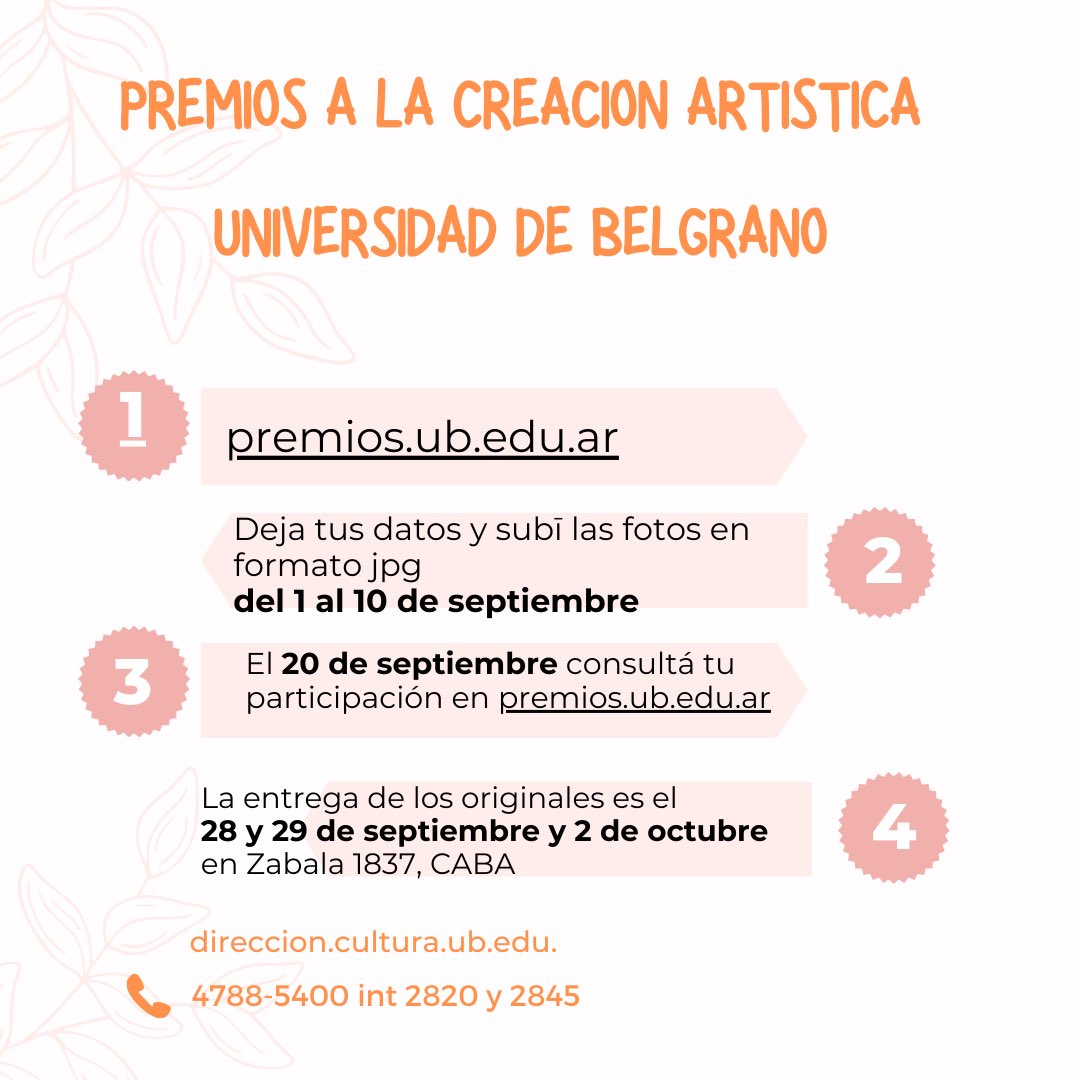 revistamagenta's tweet photo. Últimos días para participar de PREMIOS UNIVERSIDAD DE BELGRANO A LA CREACIÓN ARTÍSTICA 2023 en las disciplinas FOTOGRAFIA y PINTURA    @UbCultura #premiodefotografia #universidaddebelgrano #premiodepintura #arte #artistasargentinos #concursodearte #premiosub #fotografia https://t.co/Z4udb91Ymn