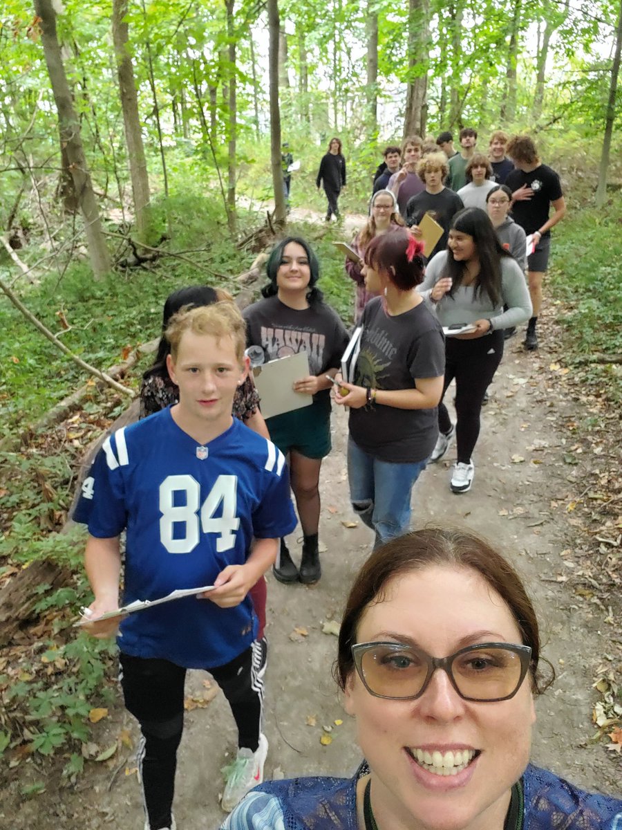#Environmentalscience students had a "tree"riffic time on their ecology scavenger hunt today!🌳 <a href="/VoelzJames/">New Palestine High School</a> <a href="/NPHS_Science/">NPHS Science Team</a>