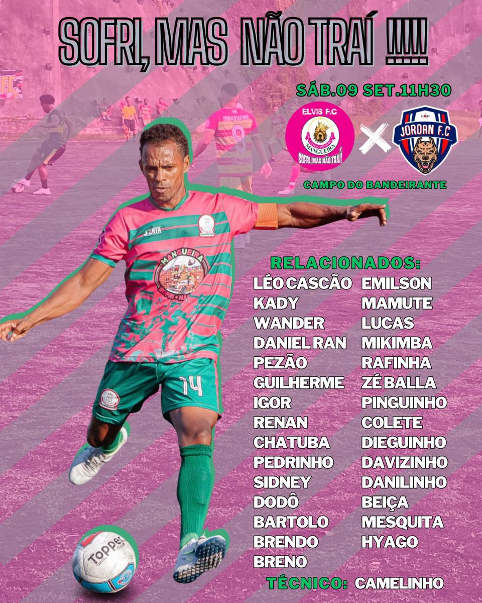 ElvisFCMG's tweet photo. Atletas relacionados para o jogo contra  o Jordan, neste Sábado, pela Copa bandeirante. #VamosElvis💚💖 https://t.co/Rfv9OLYLU9
