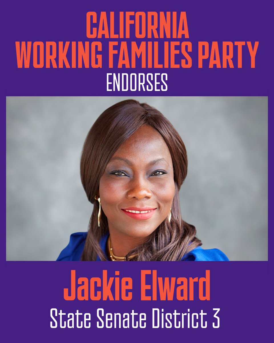 🌟CANDIDATE SPOTLIGHT: Jackie Elward for Senate District 3🌟 As a Rohnert Park Councilwoman, educator, and labor organizer, @Jackie_Elward's unwavering commitment to fighting for #WorkingFamilies makes us proud to have endorsed her. Let’s get her in office and #ExpandTheSquad