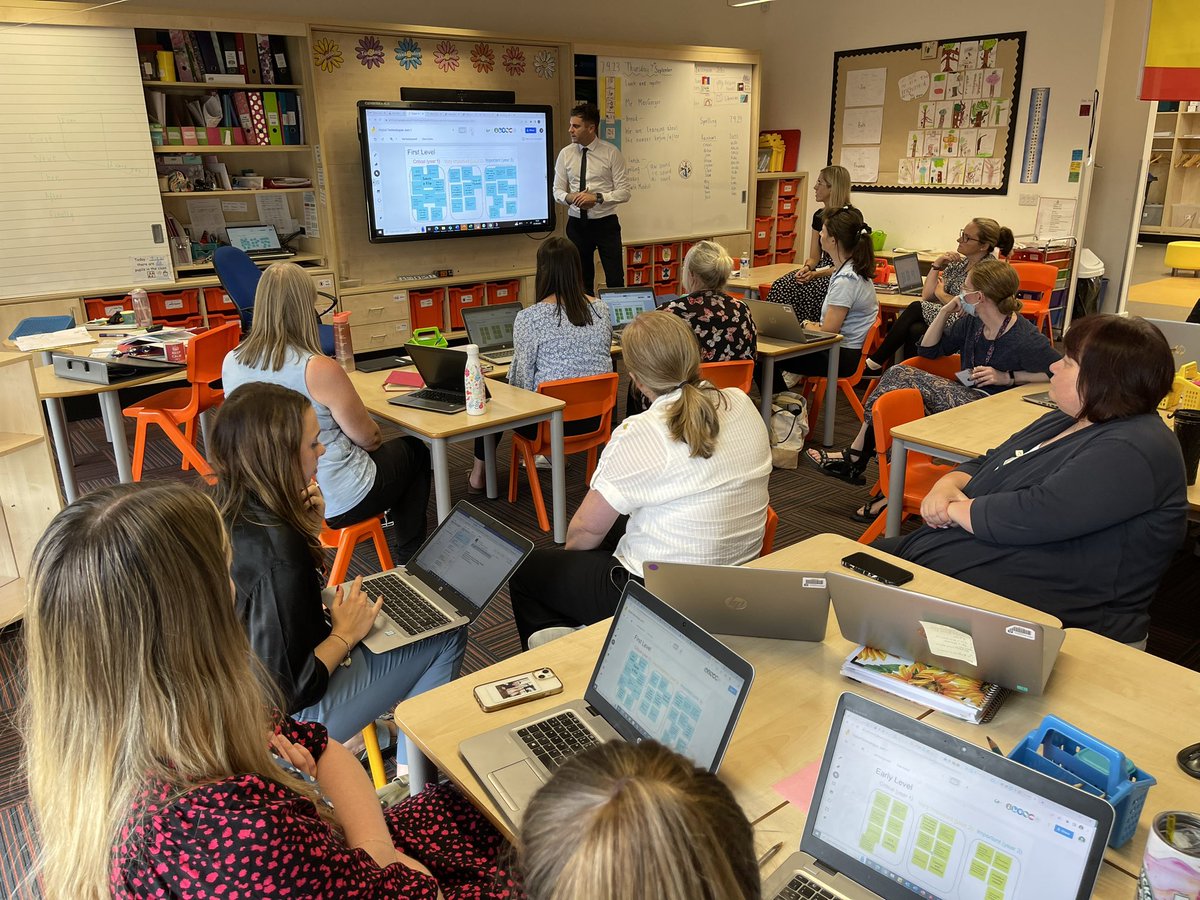 SchoolHillside1's tweet photo. #TeamHillside are busy exploring SIP #2 on Digital Technologies today using digital tools for collaborative working. @GoogleForEdu @JamboardEDU @AberdeenshireLL https://t.co/dJpB7esNWn