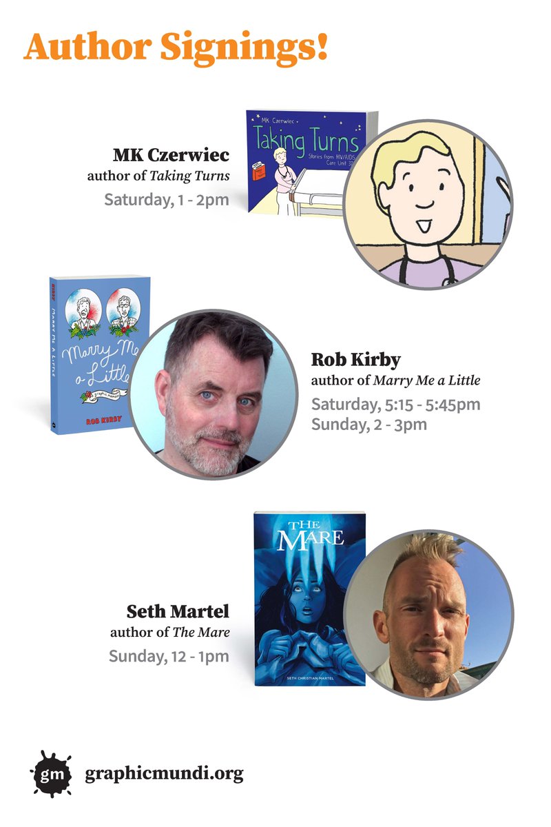 Heading to @spxcomics? Stop by table E1-2 to meet our awesome creators! @robkirbycomics @ComicNurse @scmartel #SPX #SPX2023 #authorsigning #authorevent #comics #graphicnovels