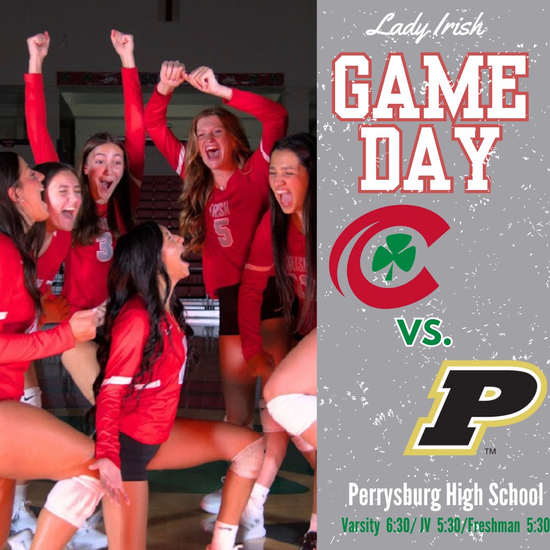 GAME DAYY☘️☘️

🆚 Perrysburg
📍Perrysburg High School 
⏰ Freshman 5:30 | JV 5:30 | Varsity 6:30