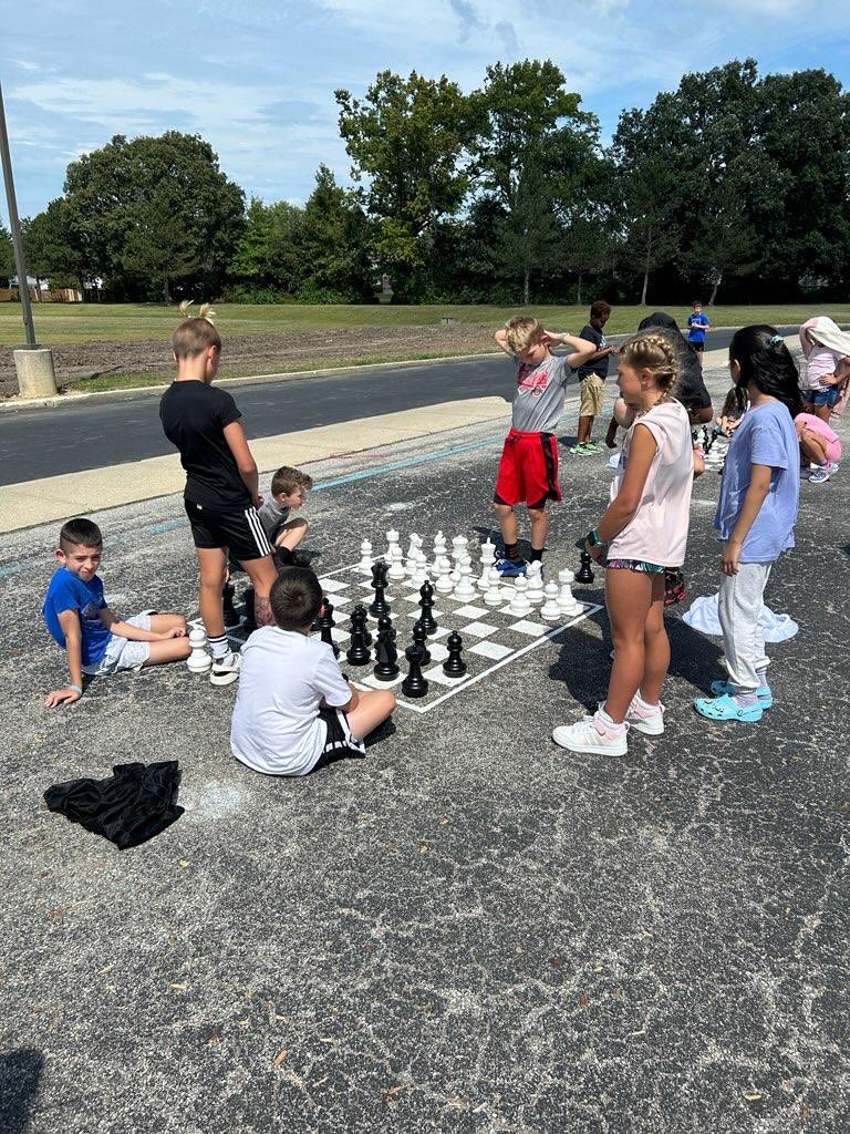 ADCCampus's tweet photo. We love our outdoor chess set! Purchased from our book fair money! https://t.co/LbGsw7kTZY