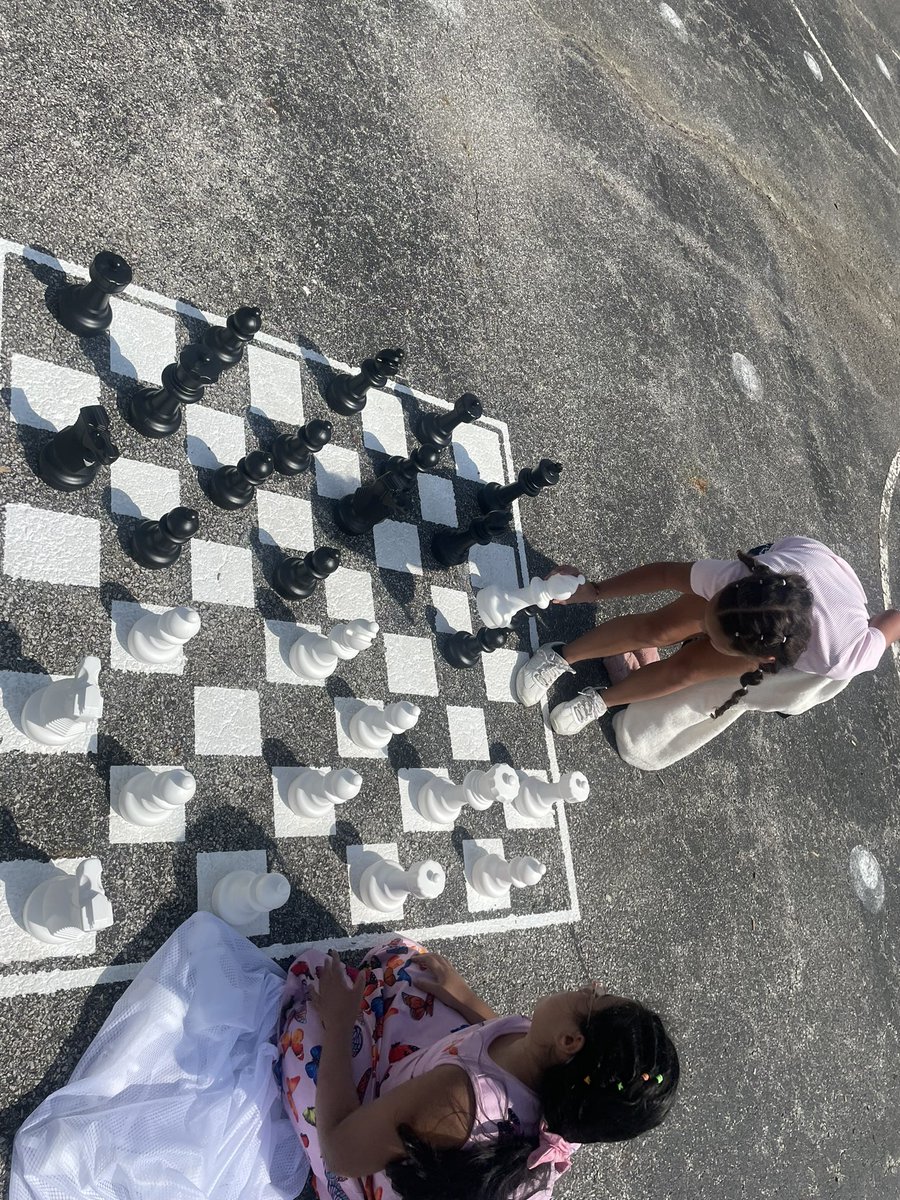 We love our outdoor chess set! Purchased from our book fair money!