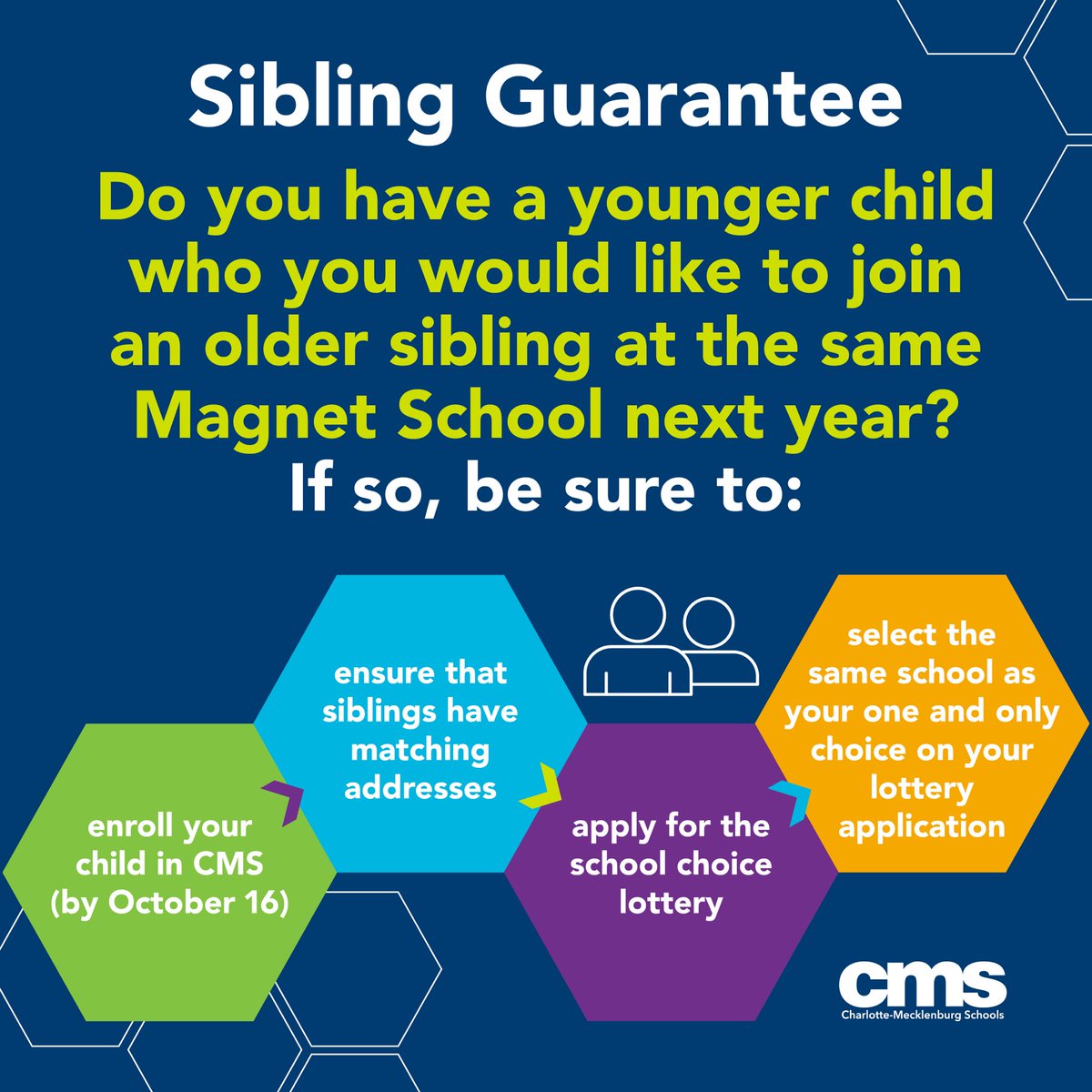 longcreek_cms's tweet photo. The School Choice Lottery opens soon! If you have a younger child who would like to join their sibling at LCES be sure to enroll them in CMS by October 16, apply to the School Choice lottery, and select LCES as your school! We can’t wait to meet our future #mightymustangsrock https://t.co/aqjoTlO88V
