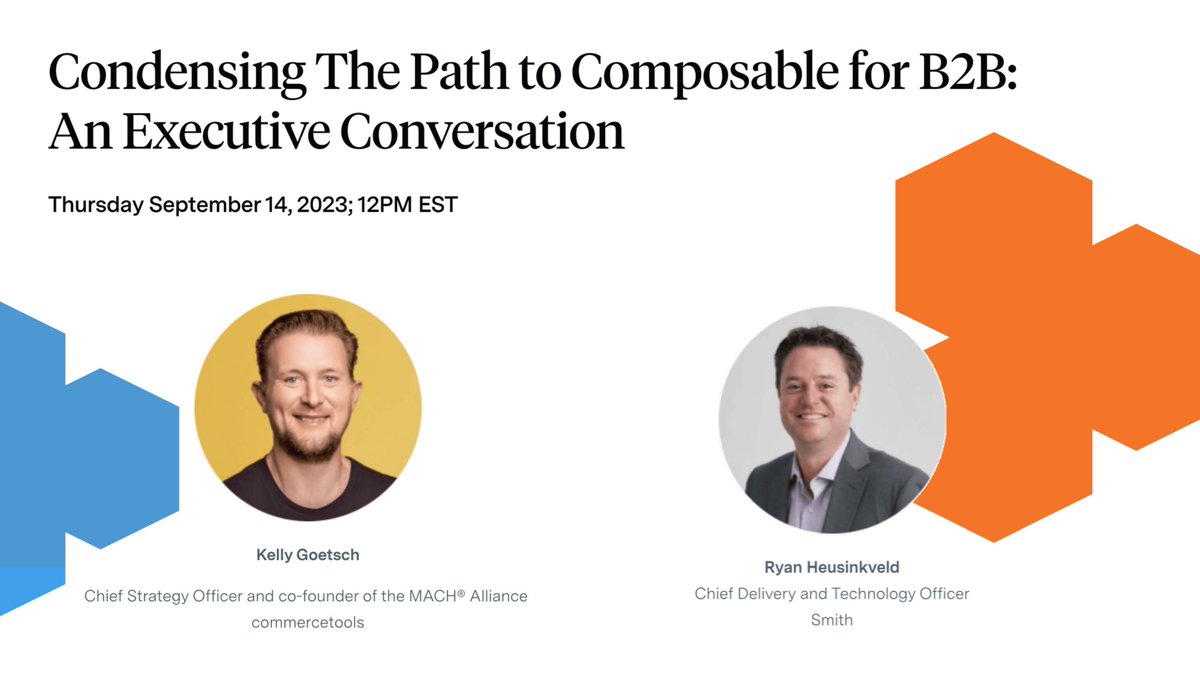 🛒 📷 Join <a href="/commercetools/">commercetools</a> and <a href="/SmithCommerce/">Smith</a>
on September 14th to learn why complex B2B commerce operations require smarter solutions to drive long-term business value. RSVP below to get added to the enlightening conversation! smithcommerce.com/conduit-webina……?