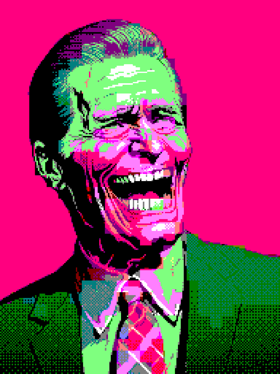 gm i combined a bunch of politicians and a couple serial killers with AI and then did some pixel art with it POLITICAL SCIENCE AI + PIXELS + POLITICS