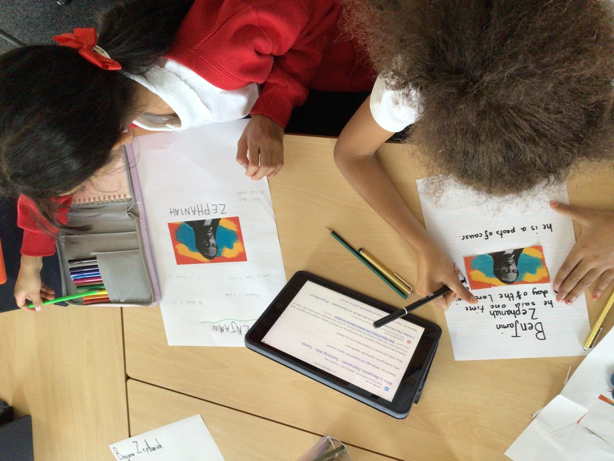 Year 6 Zephaniah have been using their iPad skills to research the poet Benjamin Zephaniah who their class is named after.