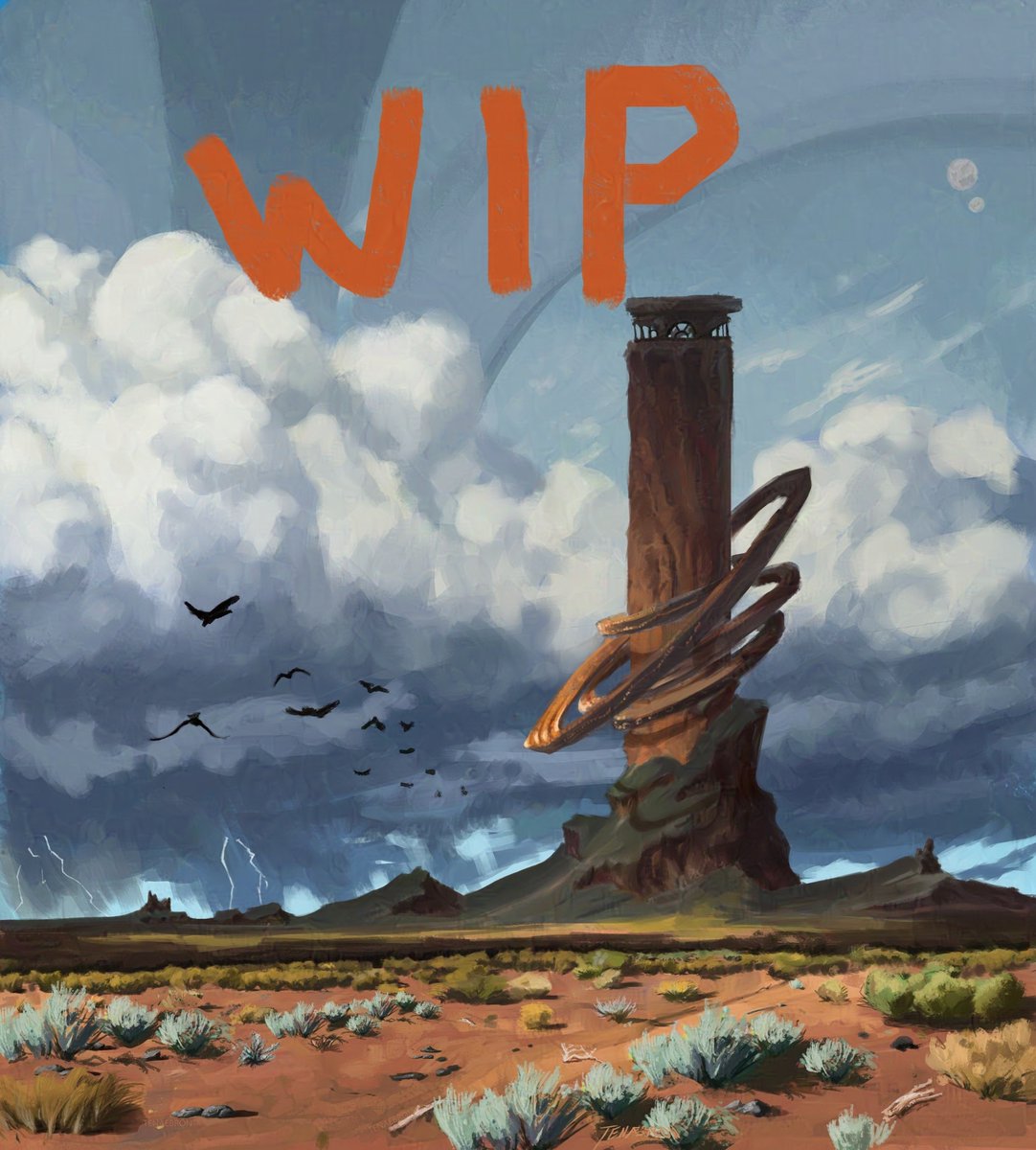 Tenaebron's tweet photo. 🎨🖌️long time no art but heres a wip im noodling on right now

Silent Outpost https://t.co/dofxwDAWkX