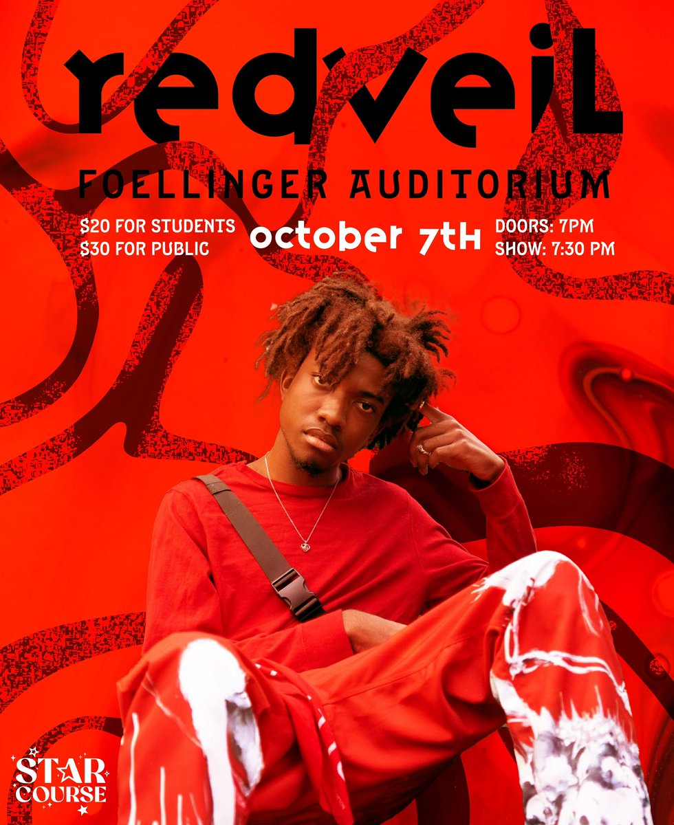 STARCOURSE PRESENTS REDVEIL‼️ Coming to UIUC 10/7. Tickets on sale TOMORROW at noon🚨link in bio