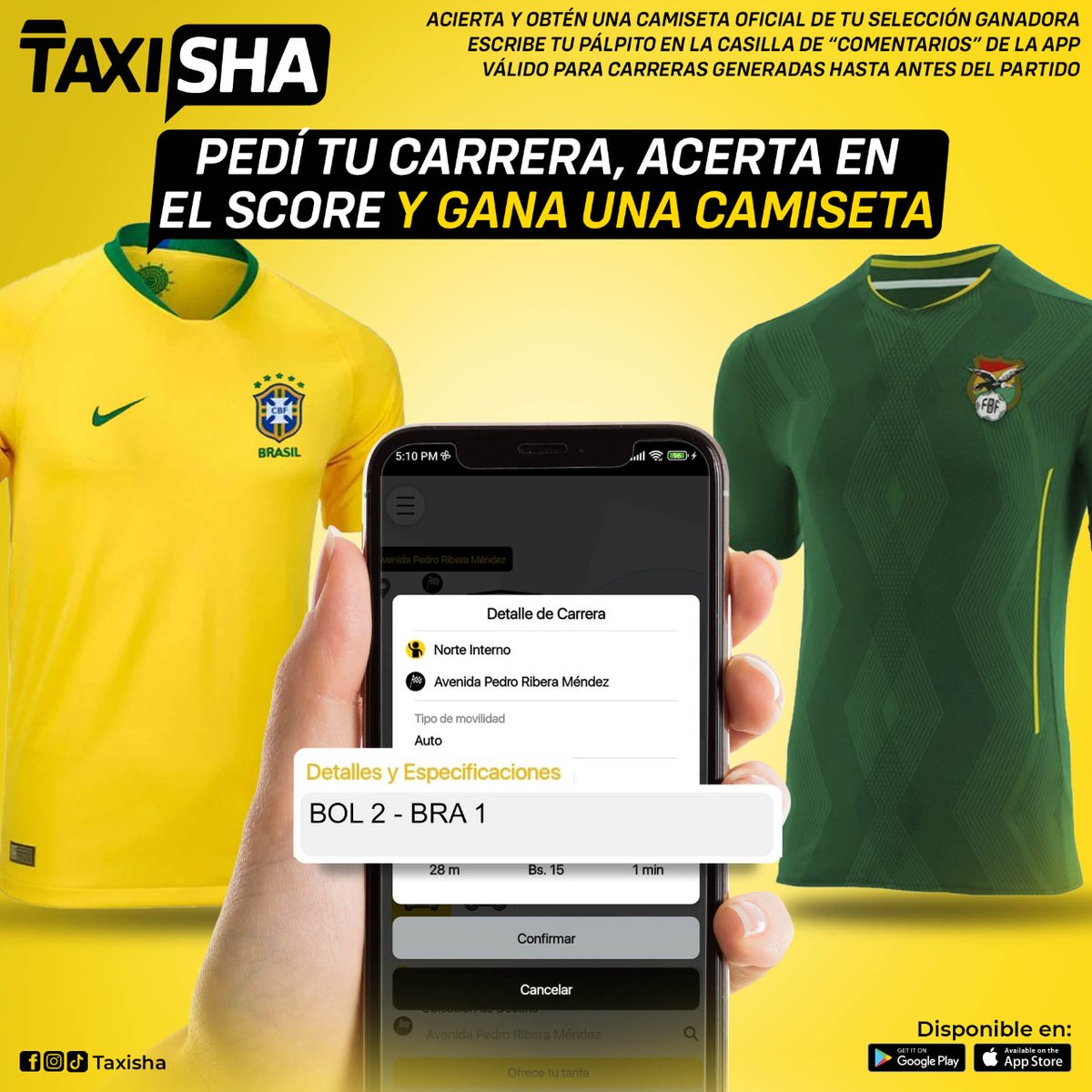 taxishabo's tweet photo. Apuesta por el score perfecto y llévate una camiseta con Taxisha. 🏁👕
.
.
.
.
.
#TaxishaScore #PremioCamiseta #taxisha #eltaxiqueteconviene https://t.co/3aEPhIePS8