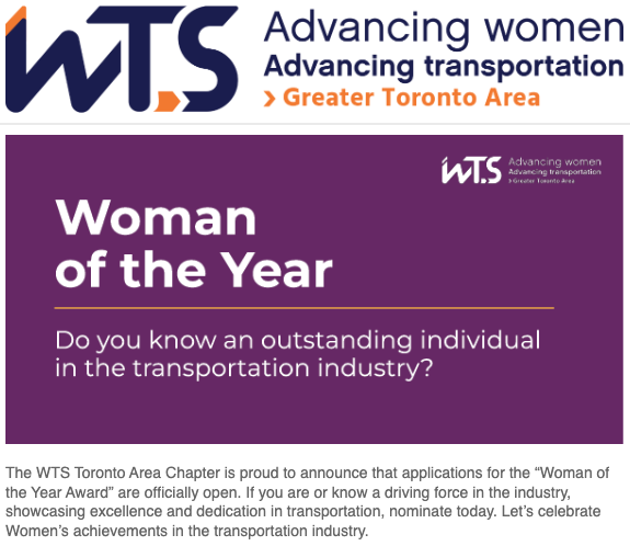 WTS_Toronto's tweet photo. Woman of the Year ... Nominate an outstanding woman today! https://t.co/1LyBtTD6NS https://t.co/gvF4oqQfd2