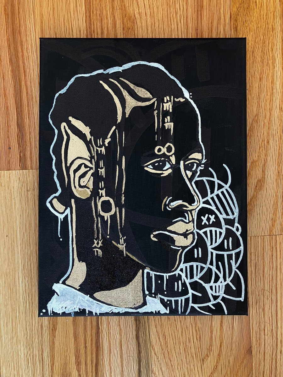 GOLDEN NOIR ( created the sharpies and acrylic) ➡️➡️ armofcasso.com/products/golde…