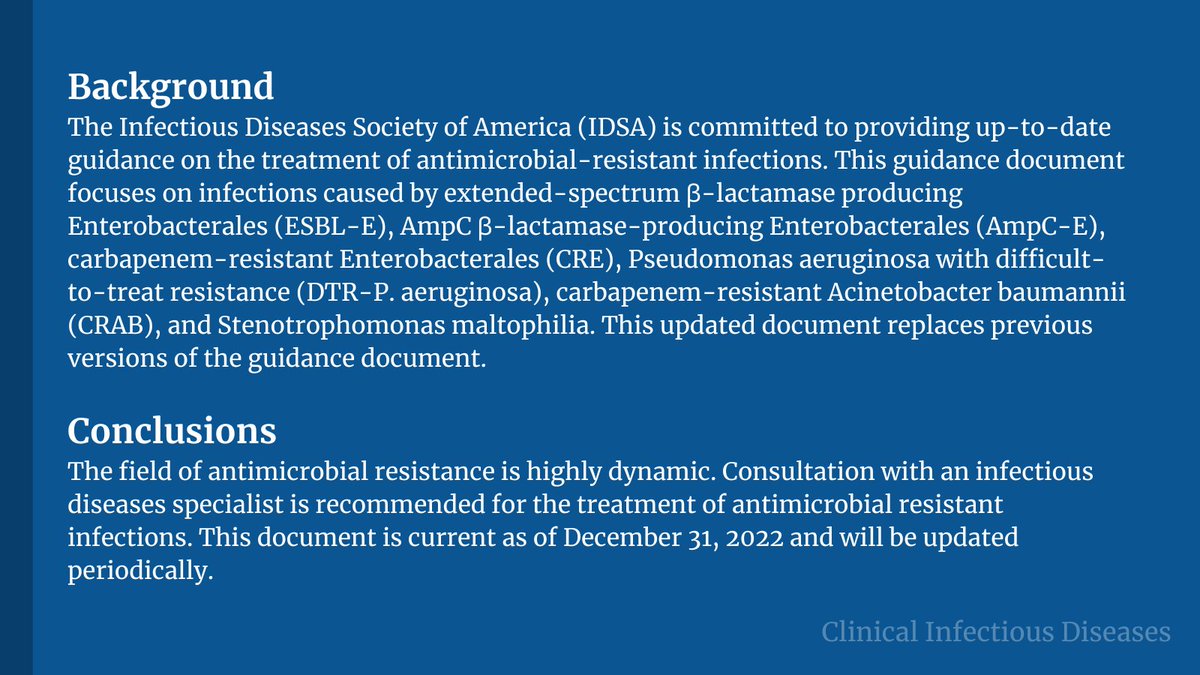 Infectious Diseases Society of America 2023 Guidance on the Treatment of Antimicrobial Resistant Gram-Negative Infections

🆓 Freely Available
🔗 bit.ly/3K89feu