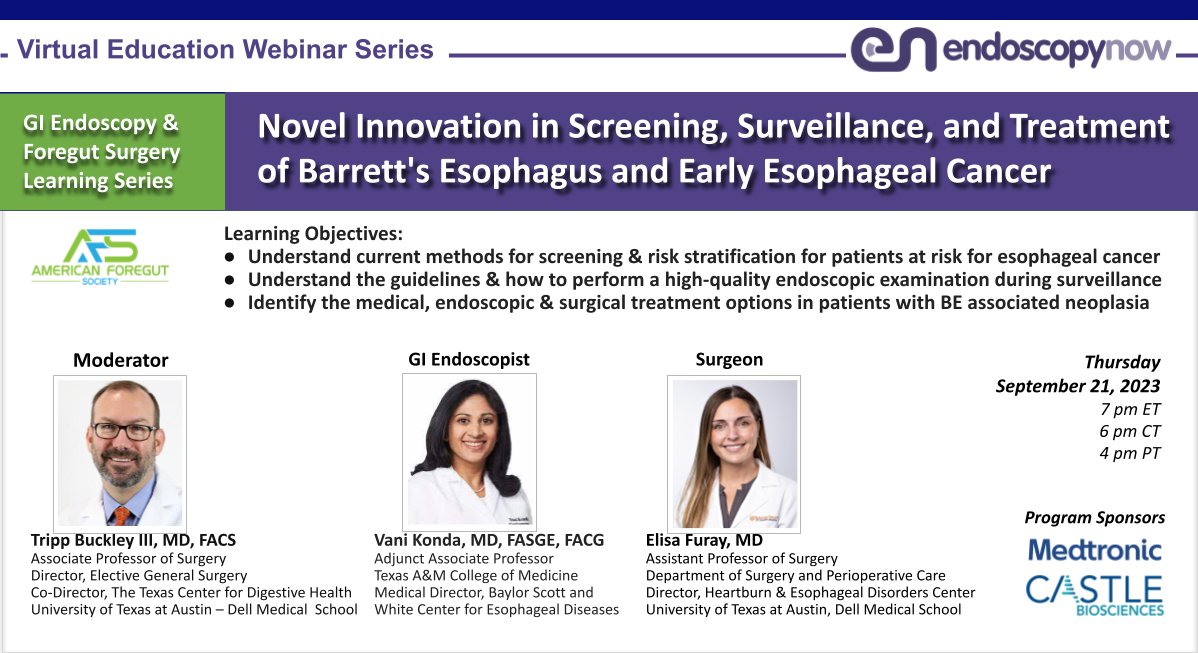 🔥AFS & EndoscopyNow  🔥
From your mobile device, TAP the link to registration to attend our September 21, 2023 live VirtualED program: endoscopynowapp.app.link/0vytGCSUtCb
Watch on the EndoscopyNow app or from your PC. Download the EndoscopyNow App from the App Store or Google Play