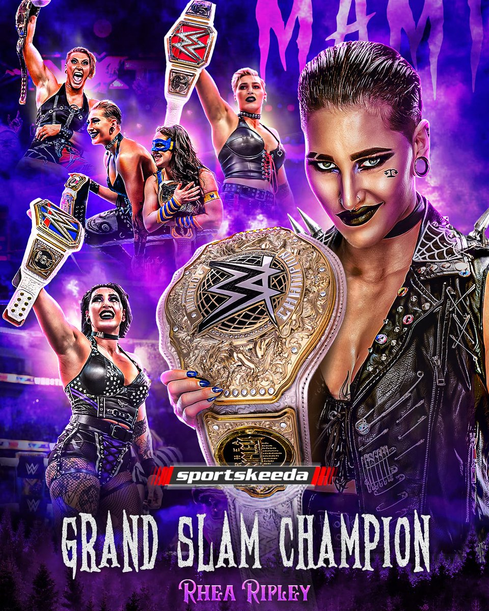 Grand Slam Mami currently rules the #WWE 😈

#RheaRipley