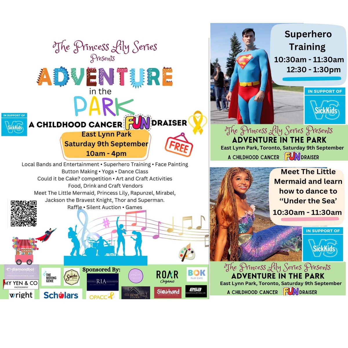 Saturday September 9th
#Toronto come support #childhoodcancer #fundraiser
#PrincessLilySeries #SickKids 
<a href="/CityNewsTO/">CityNews Toronto</a> <a href="/CTVToronto/">CTV News Toronto</a> 
#EastLynnPark #superman #ariel