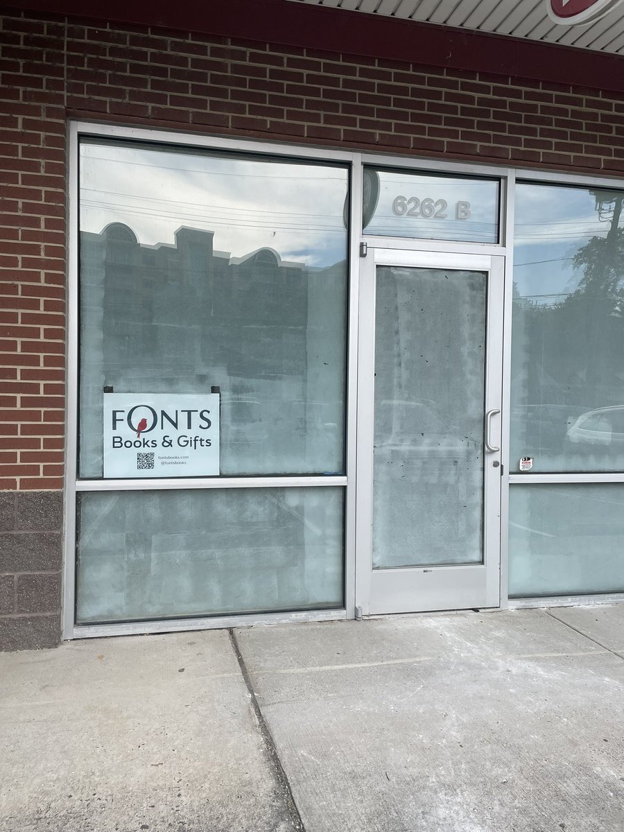 Temporary sign in place! Walls and floors about to get some much-needed attention.