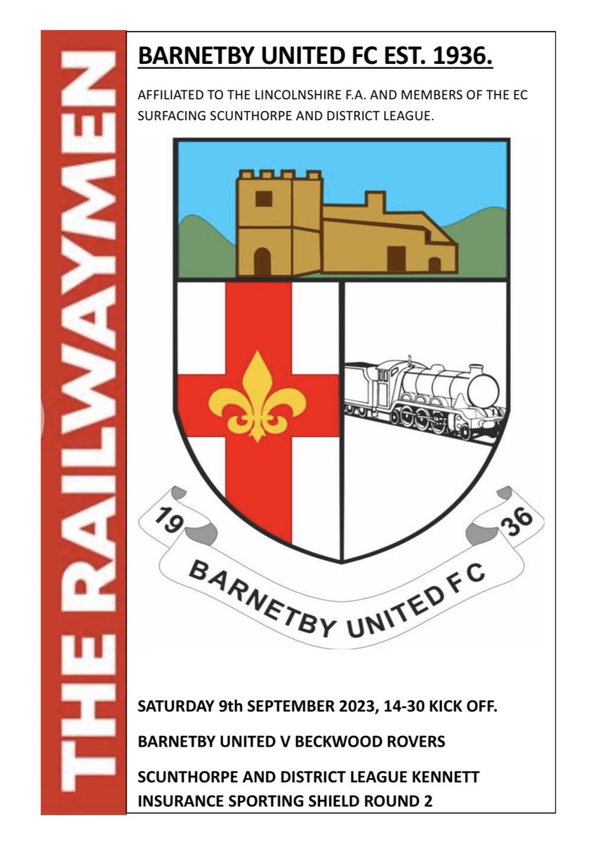 BarnetbyFc's tweet photo. Front cover for this weekends 12 page program for the visit of @AshbyBowlFC (Beckwood Rovers) to Silver Street.
@NonLgeProgs https://t.co/s5GrixN9h4