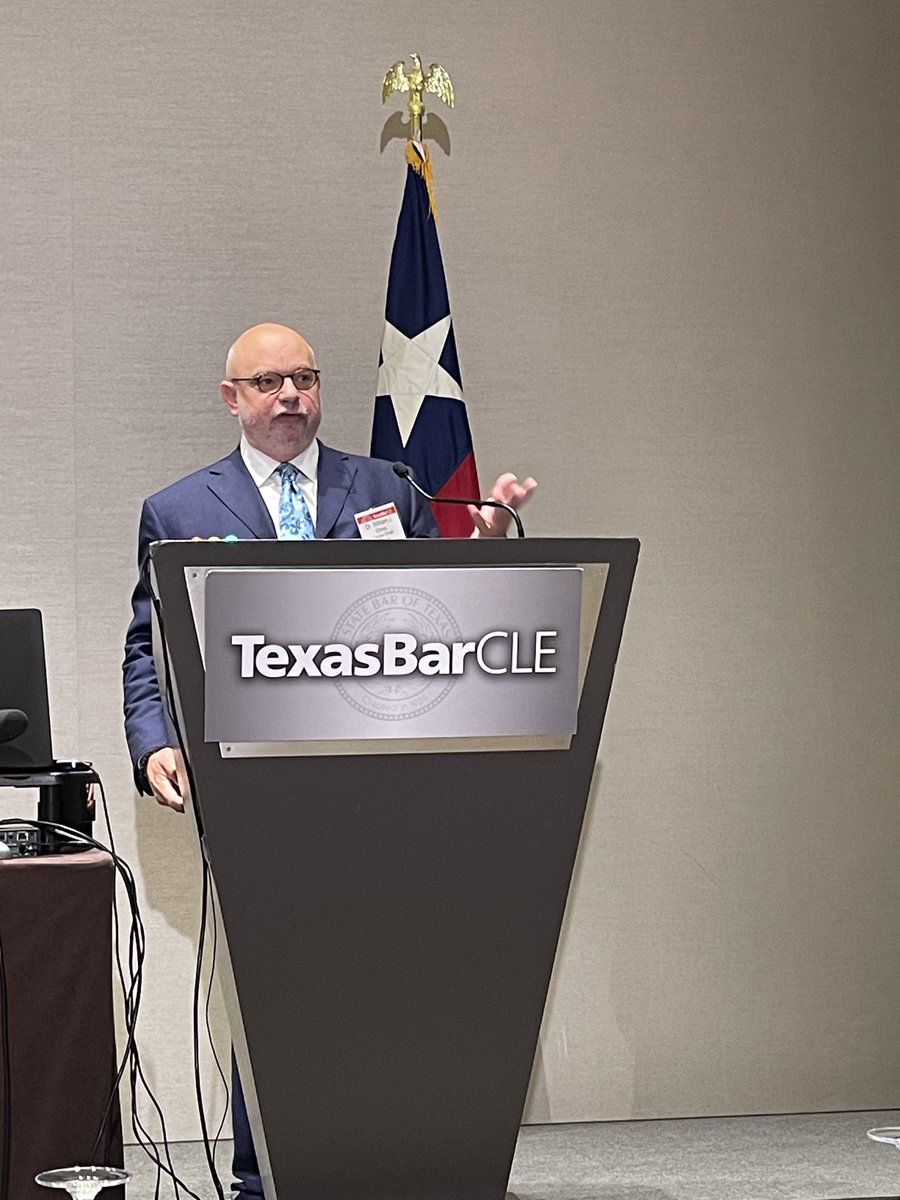TexAppOrg's tweet photo. Section Vice-Chair and former @legalethicstx Executive Director Dr. Bill Chriss presenting next on appellate judgments at @TexasBarCLE’s Advanced Civil Appellate Practice course.

#AppellateTwitter ⚖️🎙️ https://t.co/L5vVz3SB73