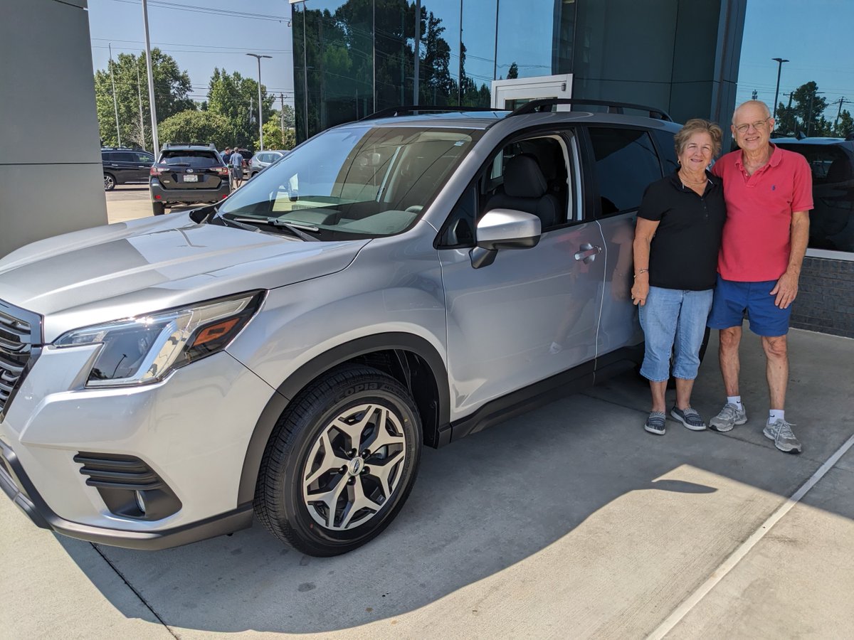 Congratulations Gerry and Carole Mann on the purchase of your new 2023 Forester with assistance from Internet Sales Consultant Guy Mauro!

 #JKSHC #JimKeras #Jimkerashc #jimkerassubaruhackscross #subaruhackscross #subaru #memphis #midsouth