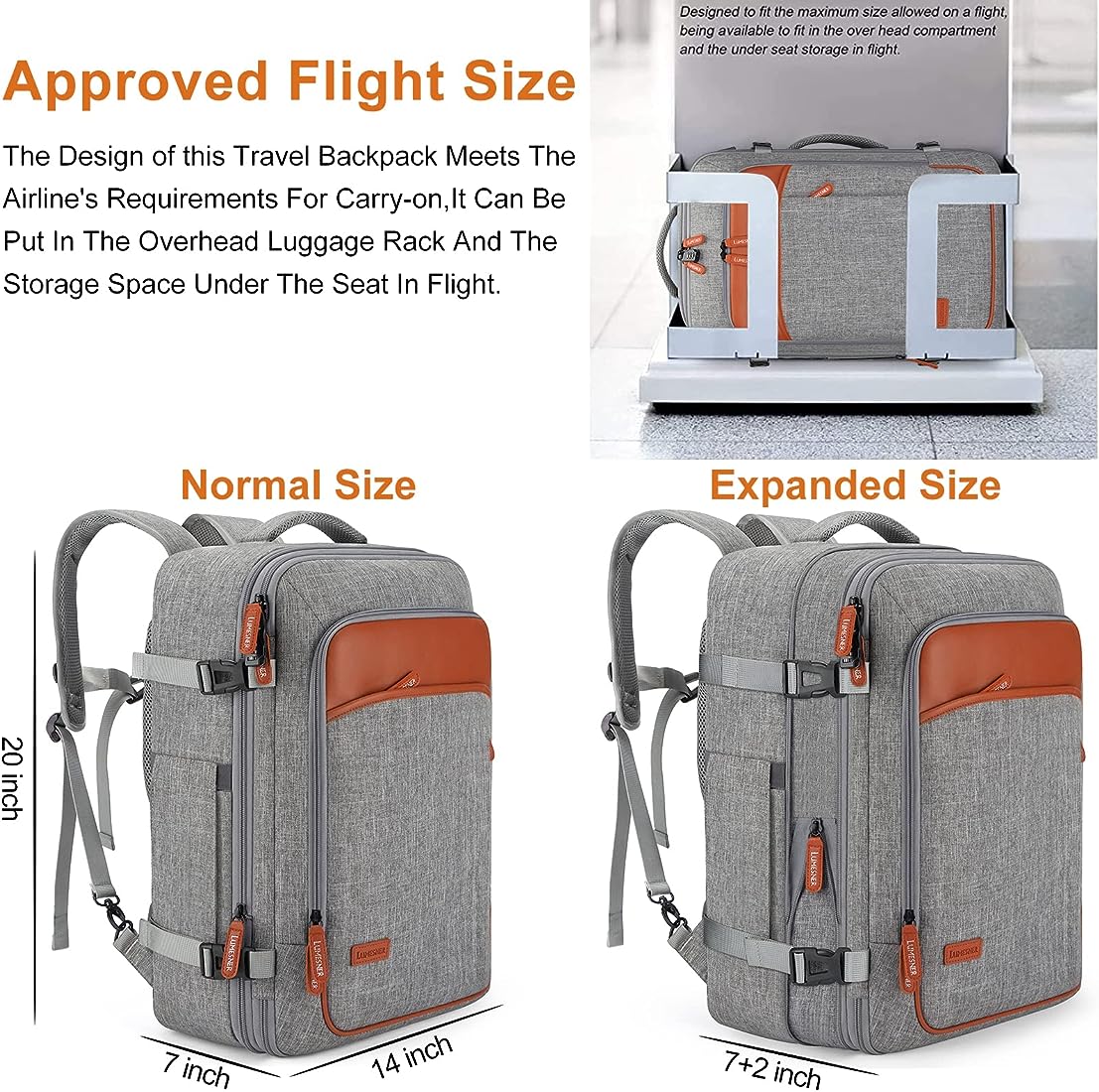 Carry on Backpack, Extra Large 40L Flight Approved Travel Backpack for Men &amp; Women,Expandable Large Suitcase Backpacks With 4 Packing Cubes,Water Resistant Luggage Daypack
(Share with Someone 😉 Your support is everything ❤️ Buy now 👇🏻)
amzn.to/45NOnlG