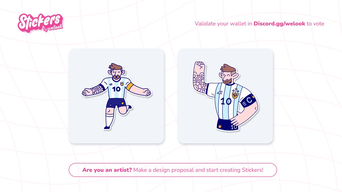 stickers__fun's tweet photo. Tomorrow, Common Sticker #010 will be released ⭐️⭐️⭐️

We're currently holding a design vote on our Discord [link in bio]🔥

In order to vote you should have at least 1 Sticker in your collection (validate your wallet in the collabland-join channel)

Are you an artist?
Make a design proposal and start creating Stickers! [link below 👇]