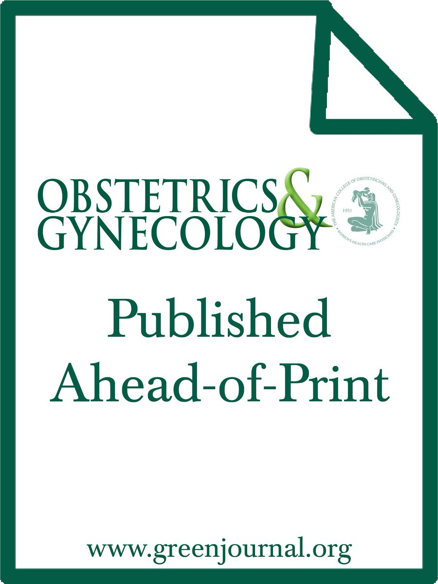 The October Special Issue, Racism in Reproductive Health: Lighting a Path to Health Equity, is now available ahead-of-print. Read the entire issue for FREE at journals.lww.com/greenjournal/t…