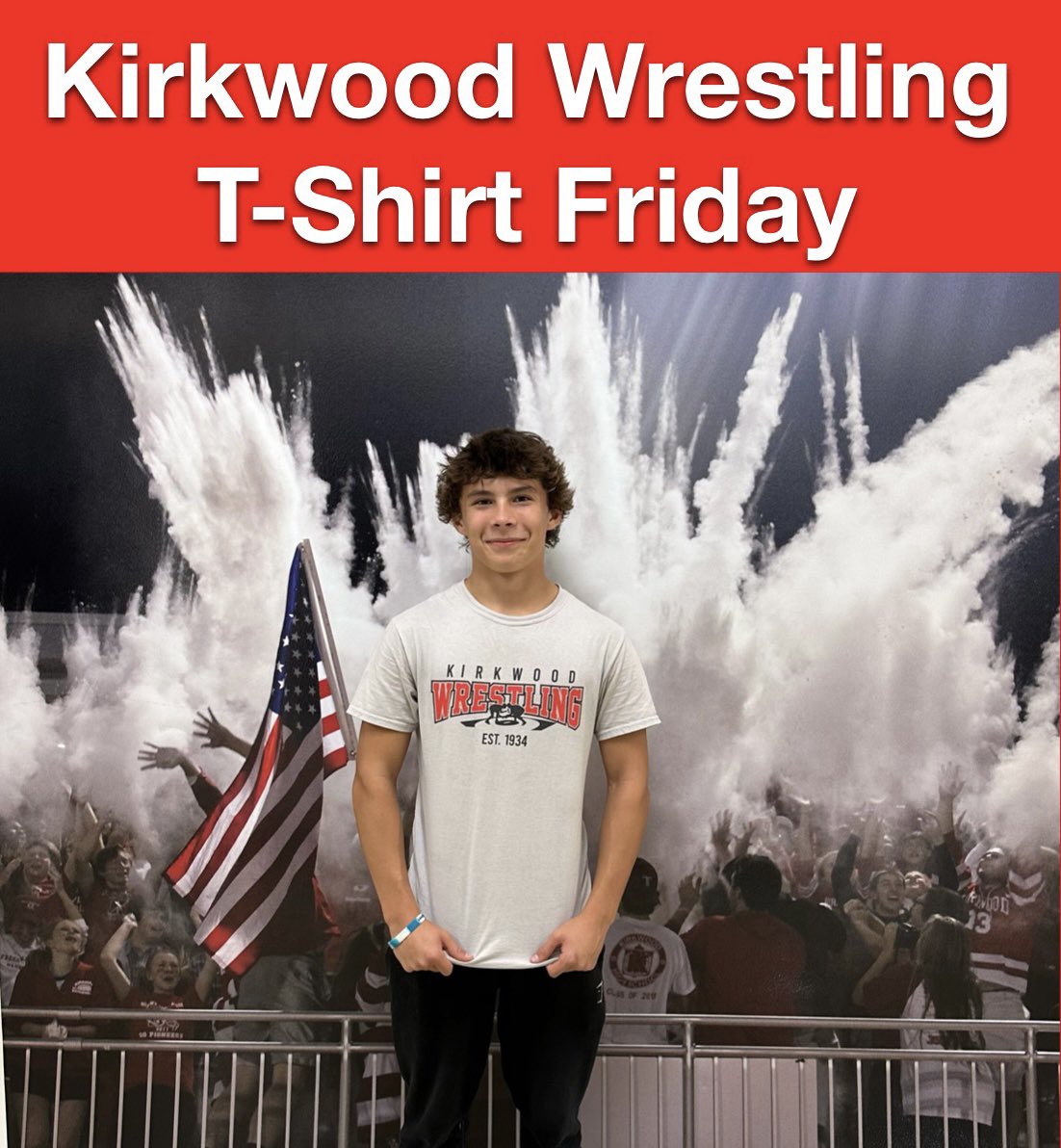 Pioneer_Pete's tweet photo. Every Friday leading up to Wrestling season wear your favorite Kirkwood Wrestling t-shirt to promote the worldโs oldest and greatest sport. Then come up to the wrestling room for a preseason workout from 3:05 to 4:15. Bring a friend. #WinnersTrain https://t.co/FOVqVUhmGn