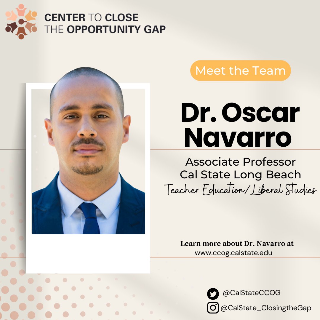 Dr. Oscar Navarro is doing great work with CCOG, including a Teacher Pathway partnership with Paramount USD. Learn more about Dr. Navarro at ccog.calstate.edu/who-we-are #CSULB #calstate #csulbced #WeArePUSD #closetheoppgap