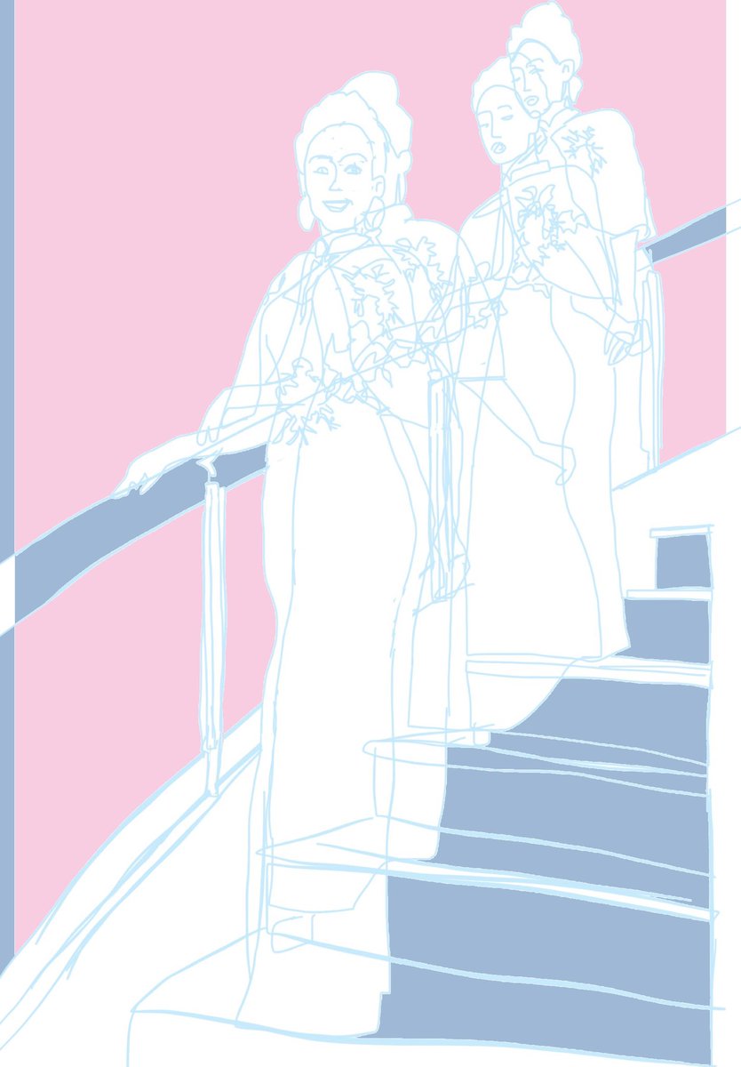 drunkenBouddha's tweet image. #asianpinup going down the stairs #futurism #pinup #fragmentedart #defragmentation #sketchaday #minimalism #art #artinprogress #digitalart #illustration #artnaif