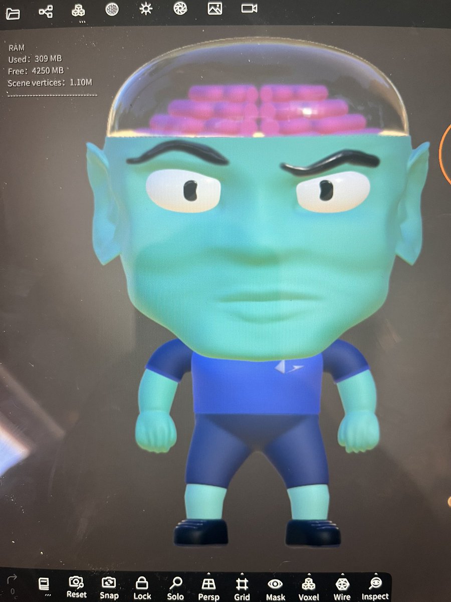 thelunarcamper's tweet photo. 1.1 Million vertices in my @bbyron #Loopring #Lunko model.
Follow along while I show how I reduce vertice count while keeping detail in my #3Dmodel and eventually how to view #3D #NFTs on @loopringorg as AR models!!! https://t.co/OjFl9yNJ51