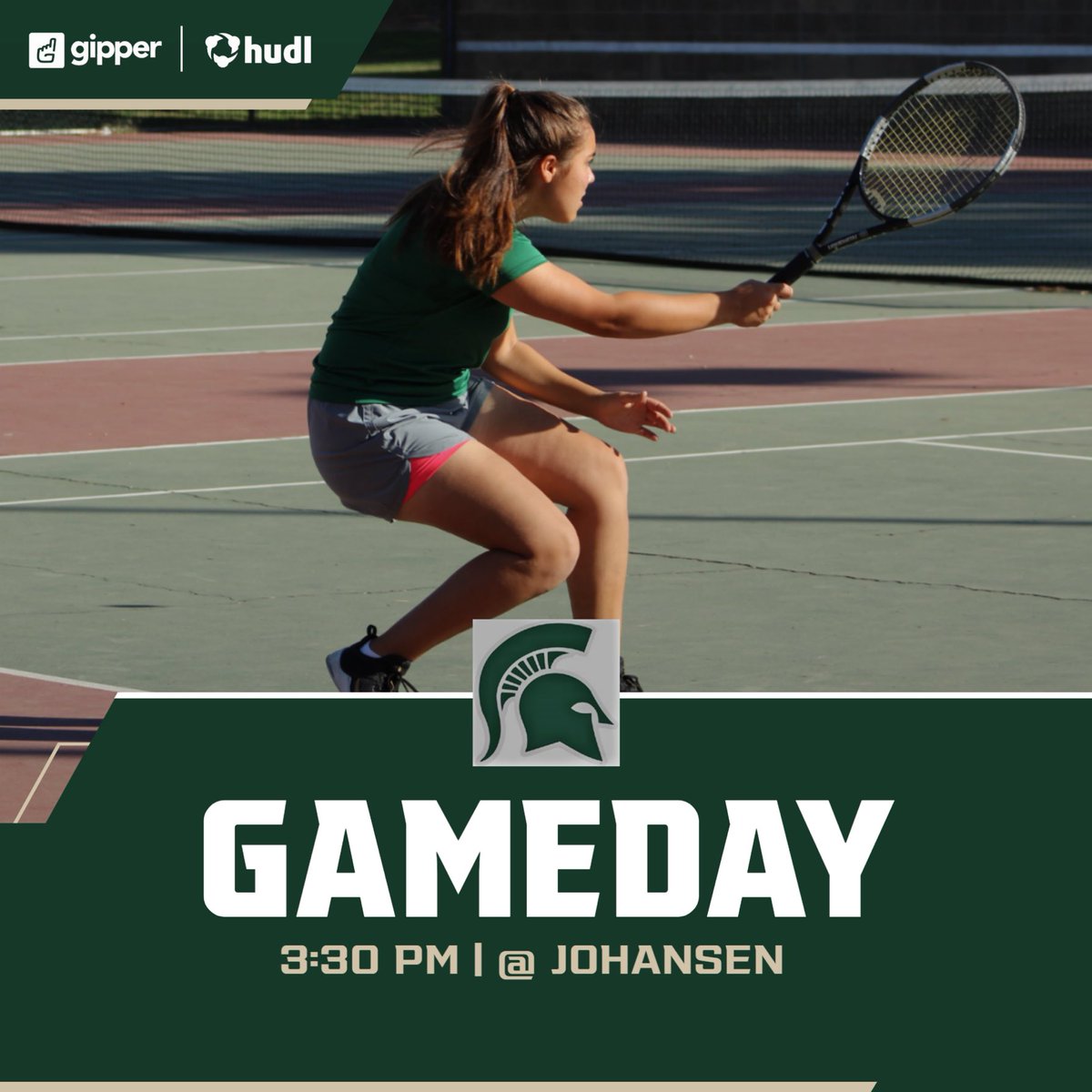 spartanupdate's tweet photo. Game Day! Good luck lady Spartans @ Johansen. Bleed Green &amp; Gold! https://t.co/O2DQUGgV34