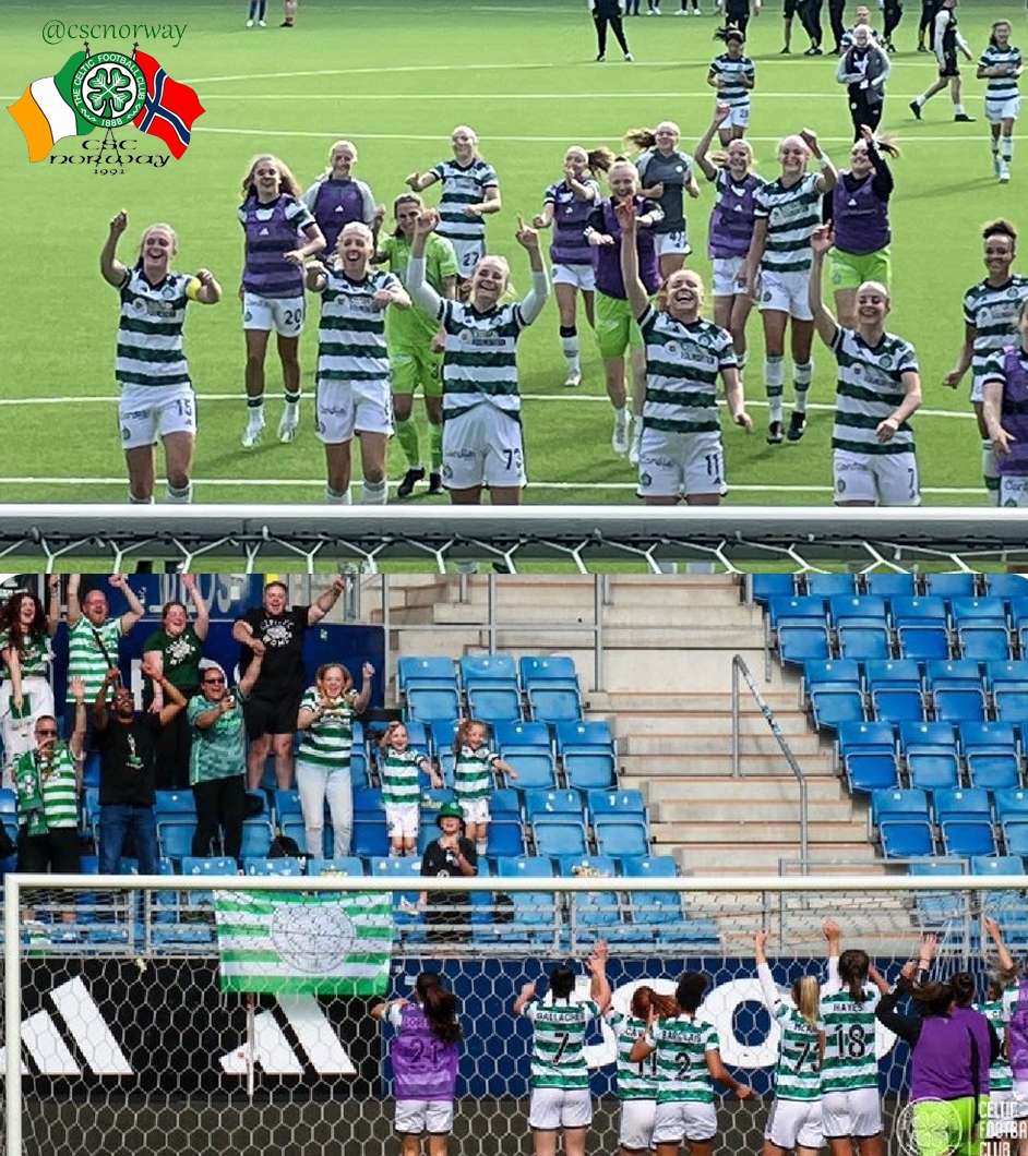 Celts galore - on and off the pitch in #Oslo after beating Bronby <a href="/CelticFC/">Celtic Football Club</a> <a href="/CelticWomenFCSC/">Celtic Women FC Supporters Club</a> @polishturnstile <a href="/Boola_vogue/">Matt Corr</a> Come on ye ghirls in green!
