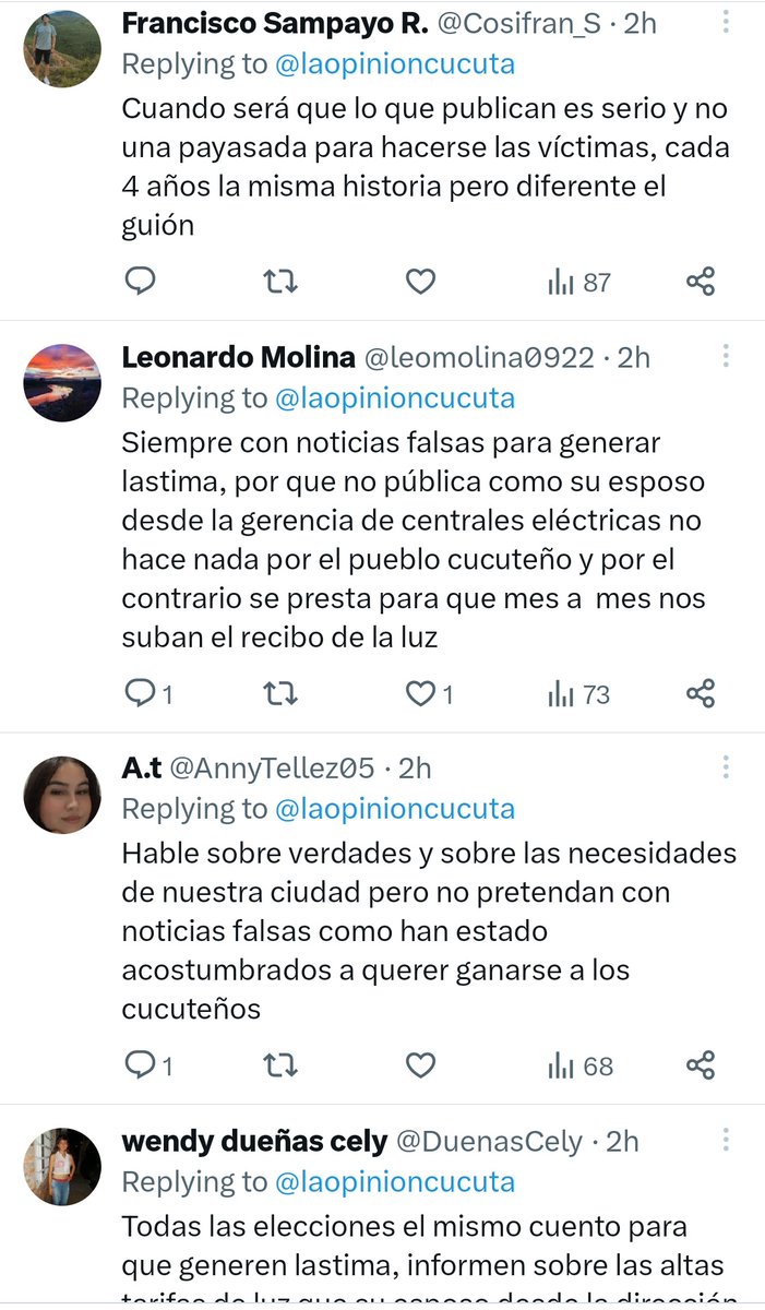 juanpcohen's tweet photo. La directora de @laopinioncucuta recibe una amenaza y los únicos comentarios de odio vienen de cuentas que idolatran al candidato @Soyleojacome_. Abran el link y los leen, ahí les dejo el pantallazo por si los borran.
https://t.co/tNnTNw9K2N https://t.co/q8Z1utDsAO