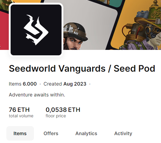 Seedify <a href="/SeedworldMeta/">Seedworld</a> anlık olarak 0.0538 $ETH'den işlem görüyor.

Ön satışı herkese açık olarak 0.04 ETH'den yapılmıştı. Çok kez hatırlatmıştım.

Şimdiden ETH bazlı %33+ kazanç. Ben 60 tane aldım takipçilerime de 13 tane dağıttım. 

İsteyenler yakında yumurtaları açabilecek ama