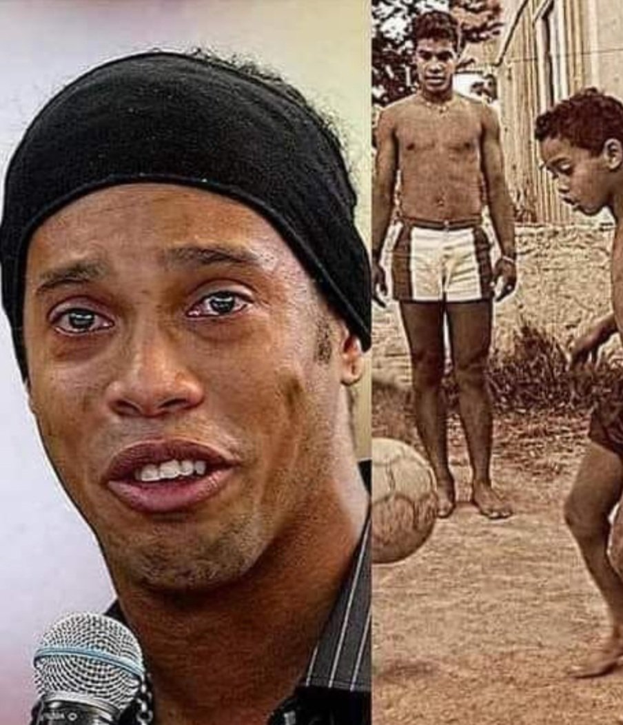 رونالدينيو 🗣️
كان والدي يقول لي وأنا صغير أنه من الأفضل أن ألعب كرة القدم وأنا حافي القدمين لكي أتحكم بالكرة بشكل جيد ..
لكن الحقيقة التي عرفتها حين كبرت هي أن والدي كان يقول ذالك لأنه لم يستطيع شراء حذاء لي .. عندما توجت بالكرة الذهبية بكيت ، ليس فرحا. لم يكن معي ابي