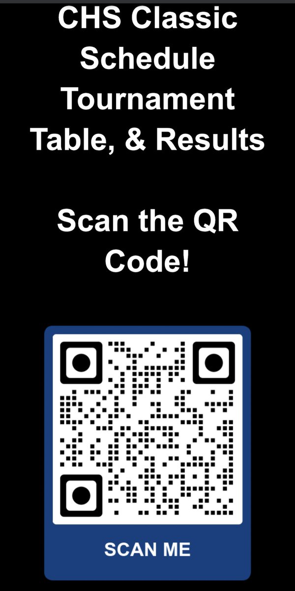 CHS Girls soccer Classic begins today! Looking forward to a great 3 days of competition! Scan the QR code on the next image to view schedule, results, and the tournament table.