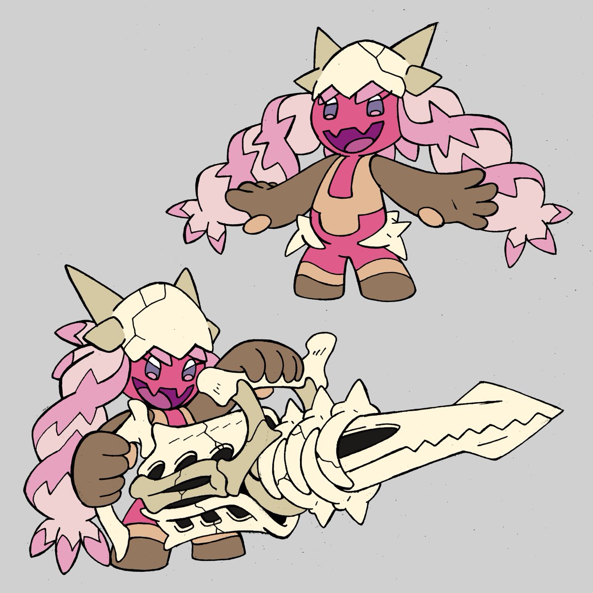Darksilvania's tweet image. FOSSIL TINKATINK, FOSSIL TINKATUFF &amp;amp; PTENKATON (Fairy/Rock)

And another fossil forms, this time is the TINKATON line, who now use the many fossils from the area to create digging tools.