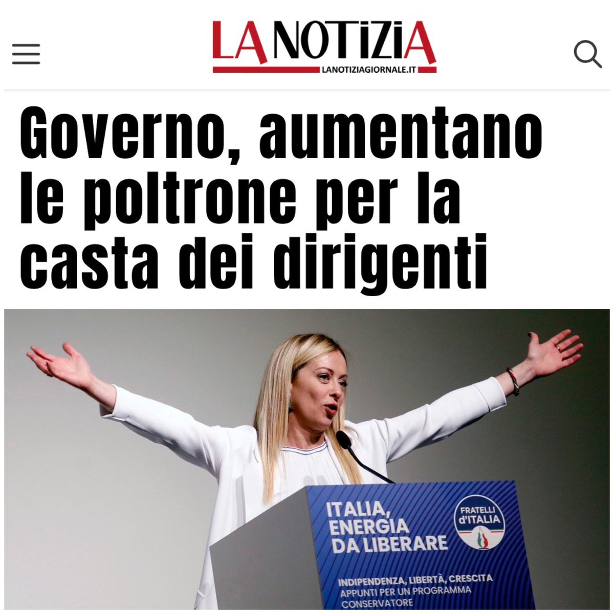 Moltiplicano le poltrone, moltiplicano gli sbarchi, moltiplicano i prezzi, moltiplicano i vitalizi e moltiplicano i debiti. Votiamoli ancora la prossima volta mi raccomando. 
#Meloni #Salvini #sbarchi #6settembre