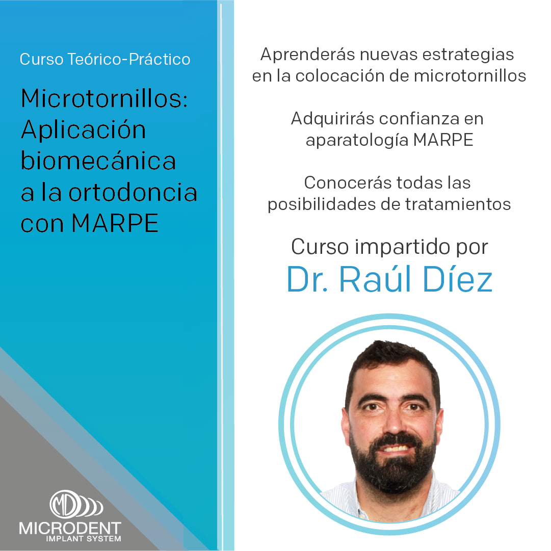 MicrodentSystem's tweet photo. Curso Teórico-Práctico🇪🇸😃
Microtornillos: Aplicación biomecánica a la ortodoncia con MARPE.

✅ Aprenderás nuevas estrategias en la colocación de microtornillos.
✅ Adquirirás confianza en aparatología MARPE.
✅ Conocerás todas las posibilidades de tratamientos.
Bilbao 6 Octubre https://t.co/jtbmeptid5