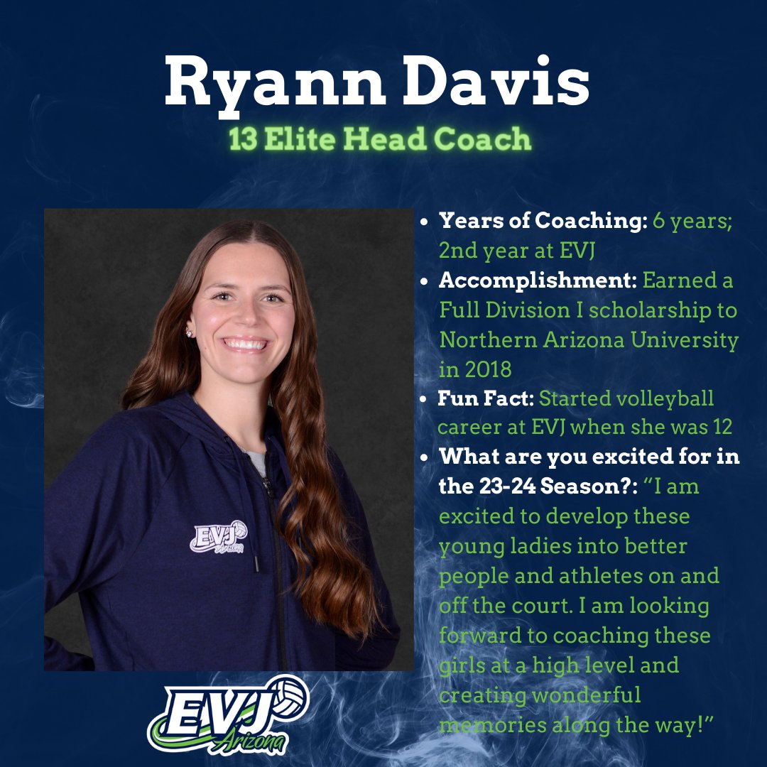 EVJVolleyball's tweet photo. Meet 13 Elite Coaches, Coach Ryann &amp; Coach Danielle! 💙💚

#evjfamily https://t.co/IXKsYNDQvA