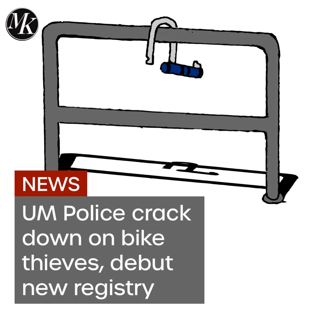 MontanaKaimin's tweet image. Read about UM Police’s next line of defense against pesky bike thieves here. 

Story by Corbin Vanderby 
Graphic by Barrett Clement 

#BikeTheft #UMPD #Project529 #StudentNews