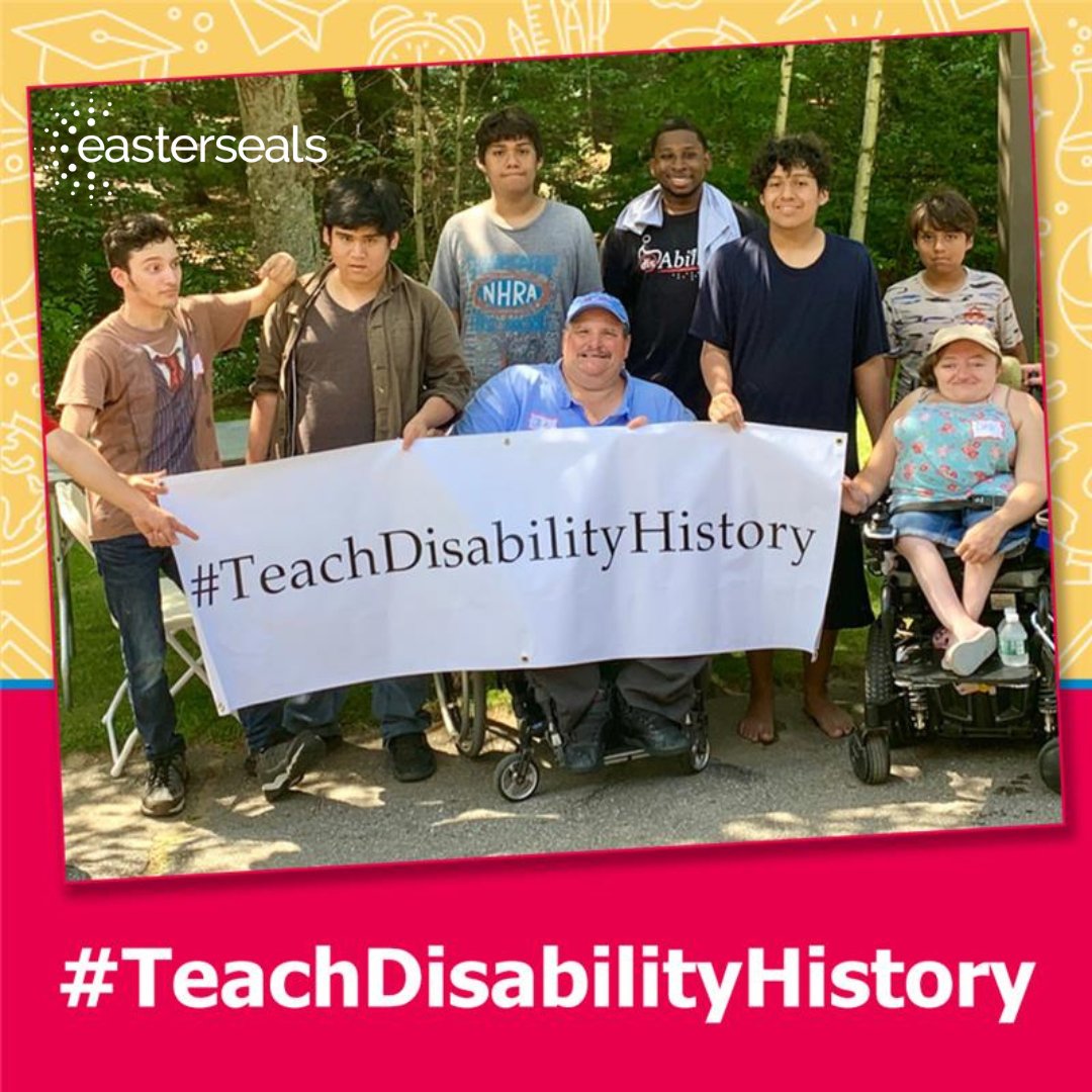 eastersealshq's tweet photo. It’s time to make history education more inclusive than ever! Join us and Easterseals Massachusetts in encouraging all schools to #TeachDisabilityHistory. Learn more here: https://t.co/guSRlaeTE9 https://t.co/VheAXyA0jm