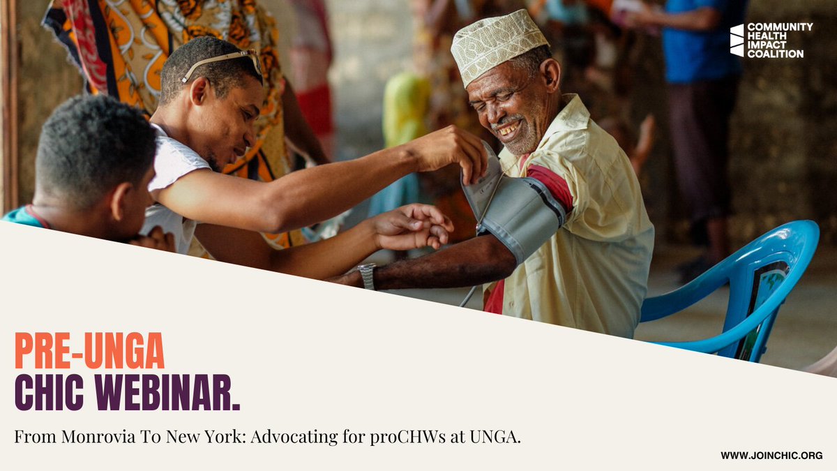 The COVID pandemic showed us that CHWs play a critical role in pandemic prevention, preparedness &amp; response. But to reach their full potential, CHWs must be integrated into health systems. How do we do this? Join us at a pre #UNGA78 webinar and find out: us02web.zoom.us/webinar/regist…